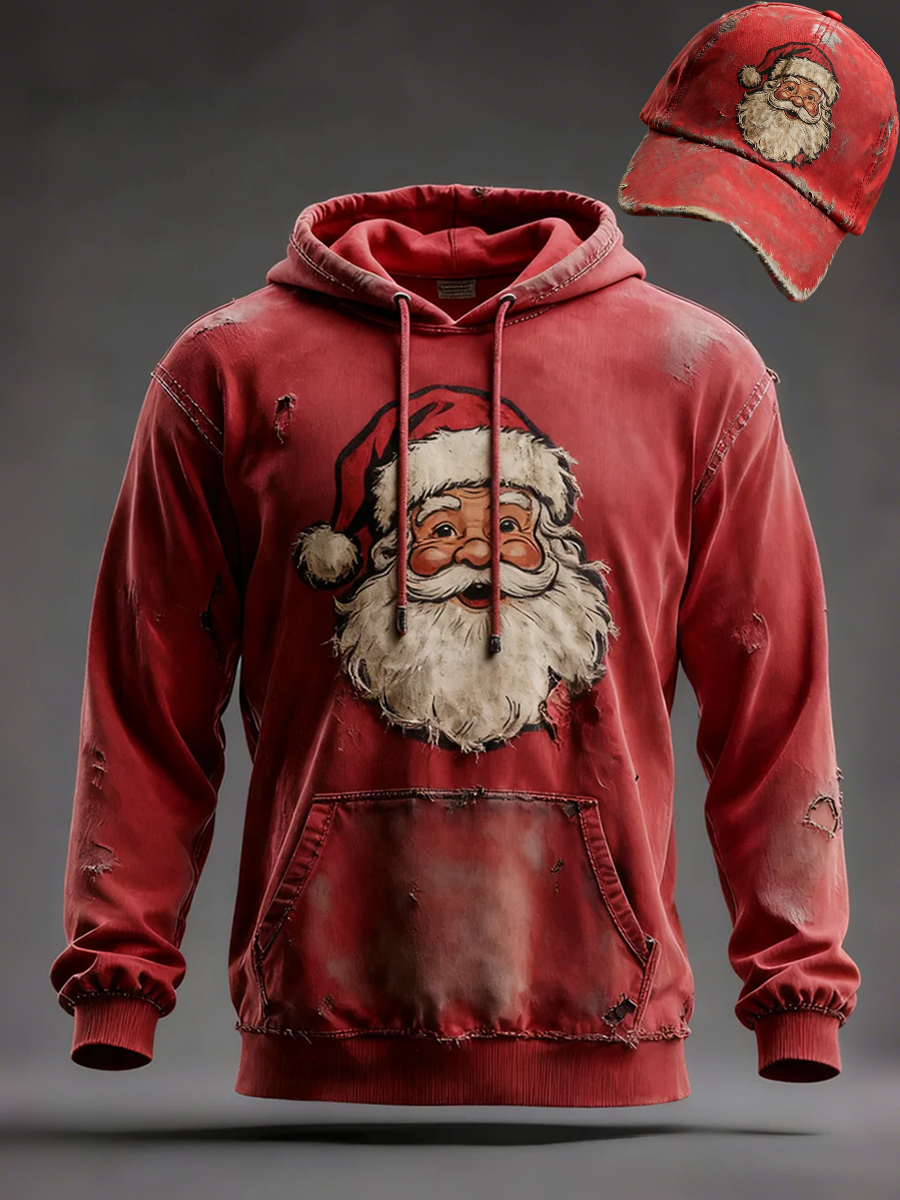 Men's Christmas Print Casual Hoodie