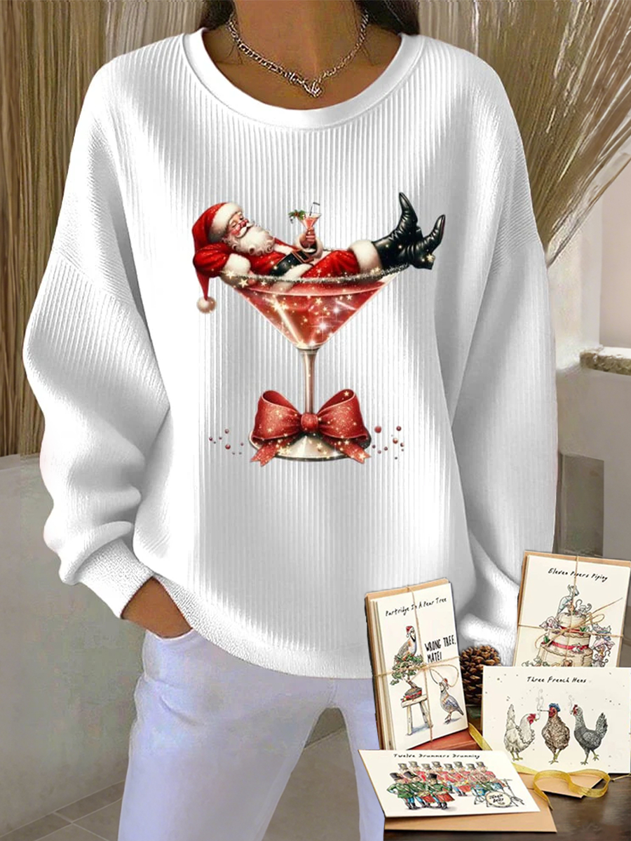 Women's  Santa Claus Printed Tops