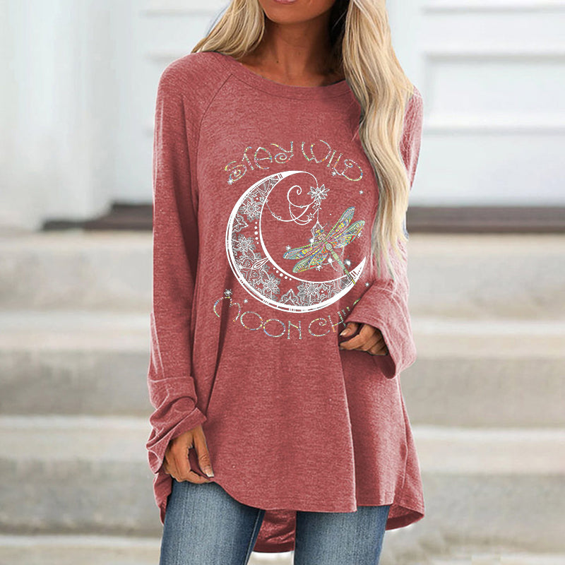Stay Wild Moonchild Printed Loose T-shirt