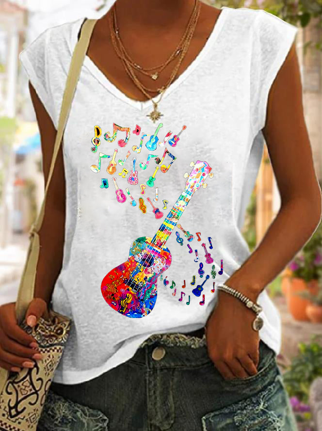 Guitar Sheet Music Print Women's Tank Top