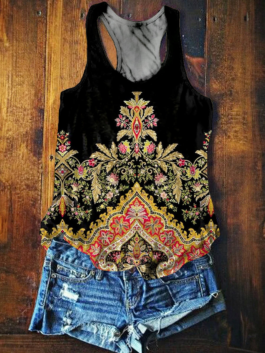 Women's Retro Ethnic Totem Print Tank Top