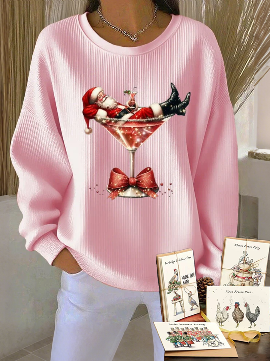 Women's  Santa Claus Printed Tops