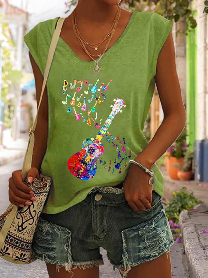 Guitar Sheet Music Print Women's Tank Top