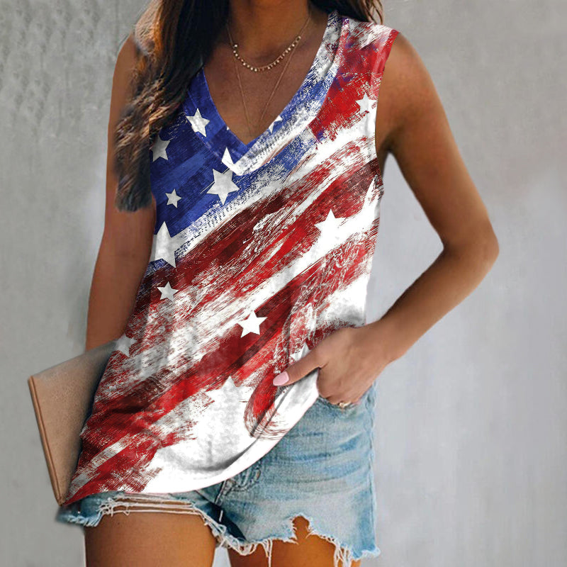 Classic American Stars Patterns Sleeveless Vest