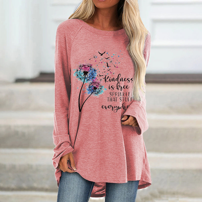 Kindness Is Free Sprinkle That Stuff Everywhere! Printed Women's T-shirt