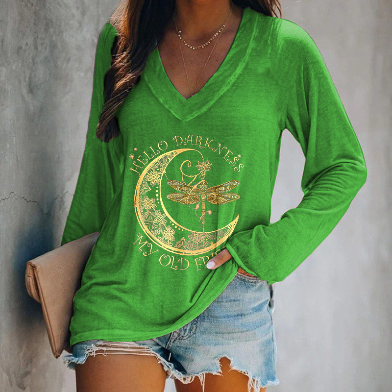 Hello Darkness My Old Friend Printed Women's T-shirt