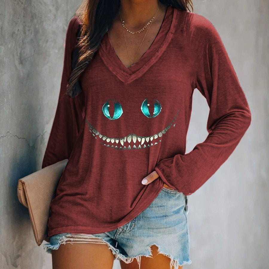 Eyes Of The Monster Printed Long Sleeve T-shirt