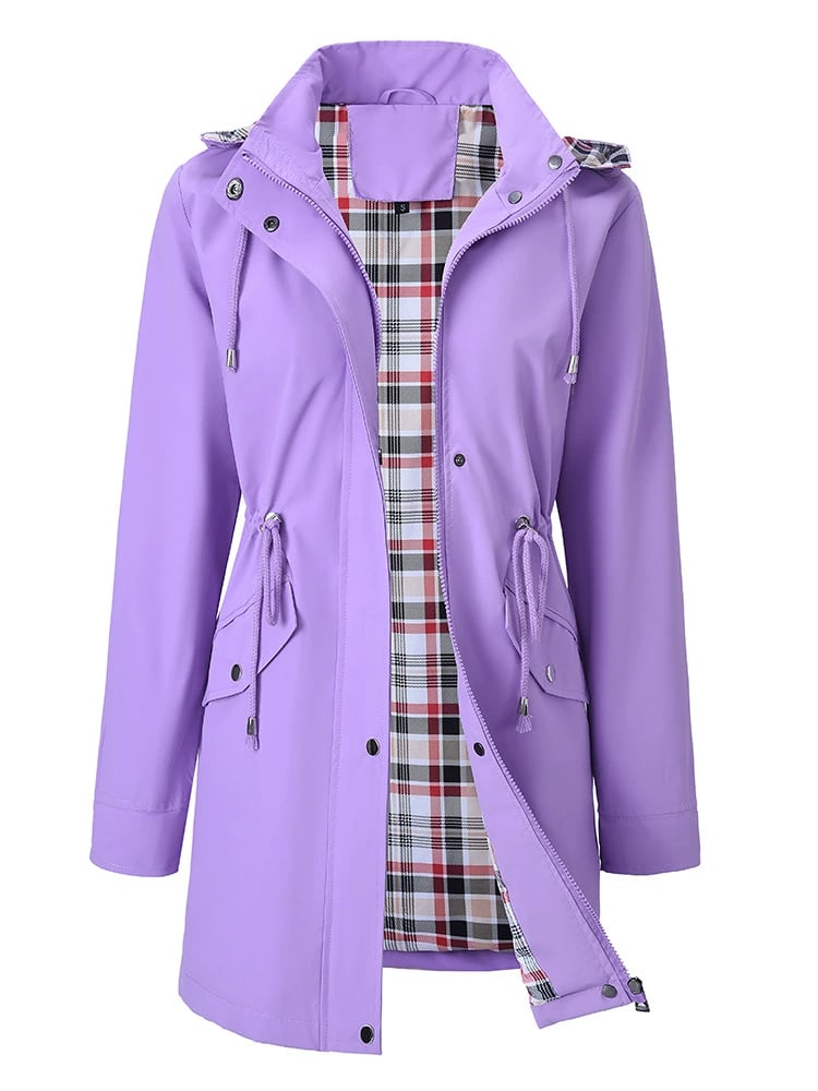Marilyn™ | Check-Lined Waterproof Coat