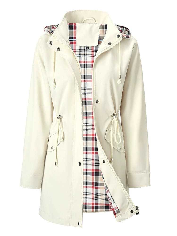 Marilyn™ | Check-Lined Waterproof Coat