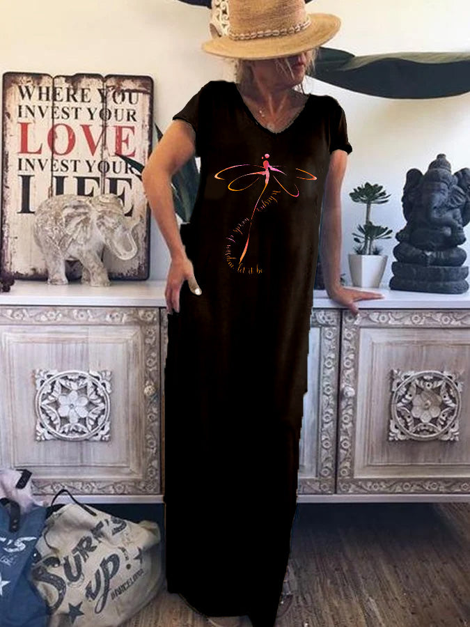 Whisper Words Of Wisdom Printed Women's Dress