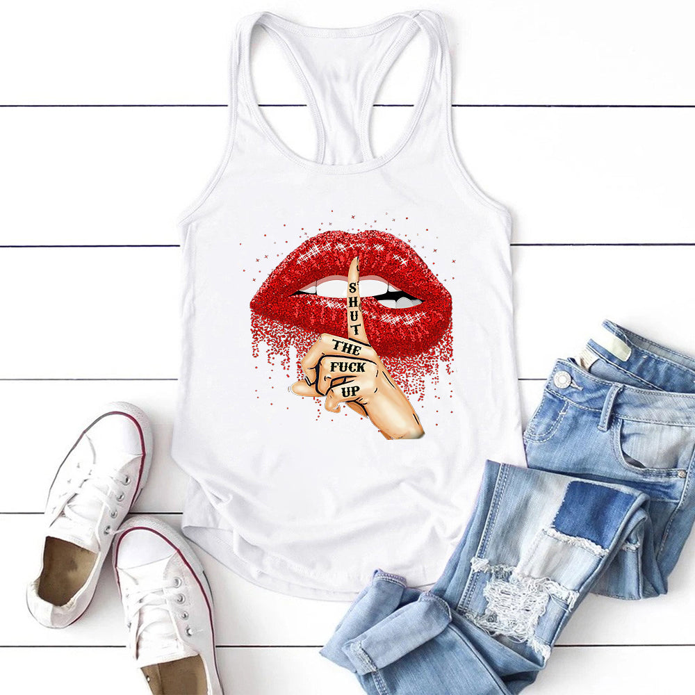 Shut The Fuck Up Print Women's Tank Top