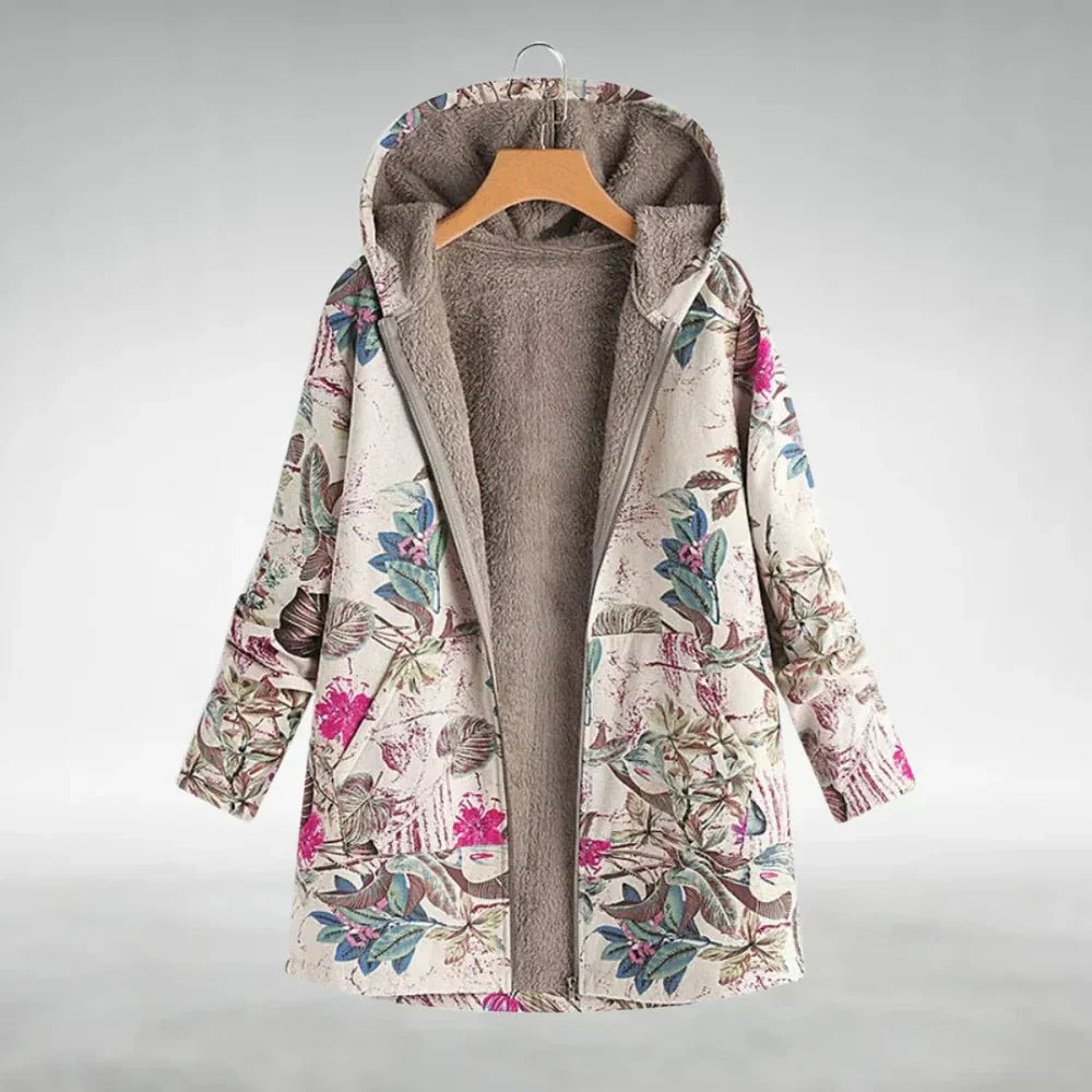 Kathryn - Stylish Floral Fleece Jacket