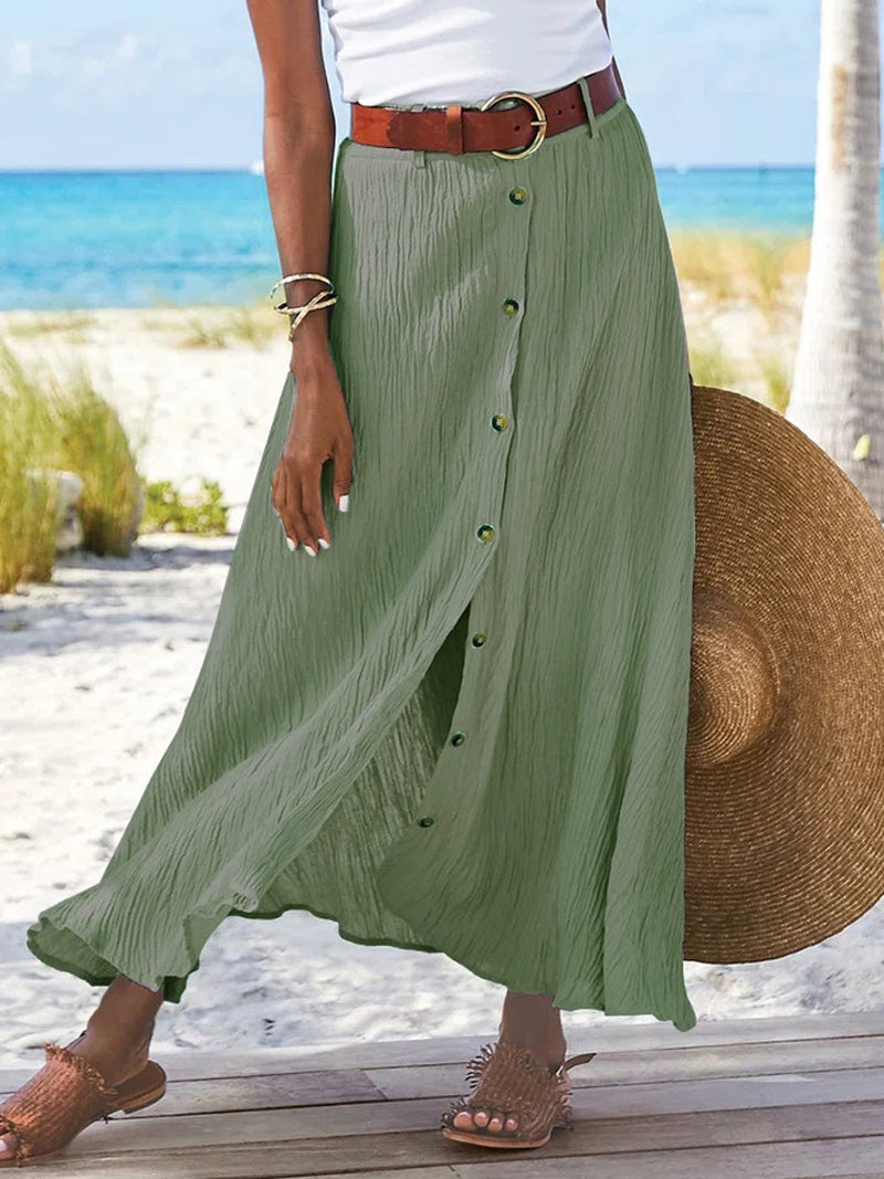 Women's Cotton Linen A-line Skirt