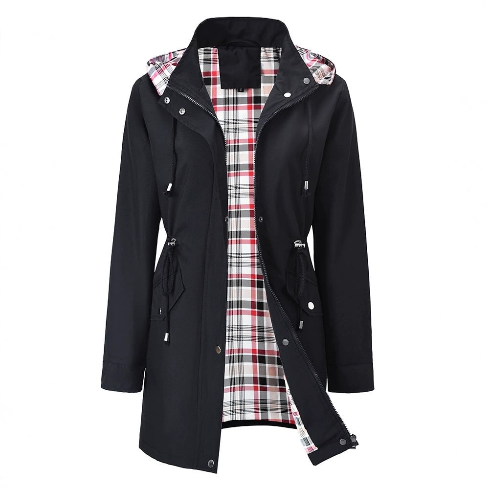 Marilyn™ | Check-Lined Waterproof Coat