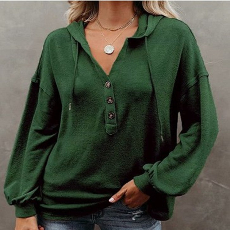 Hoodie Casual Loose Solid Color Sweatshirt