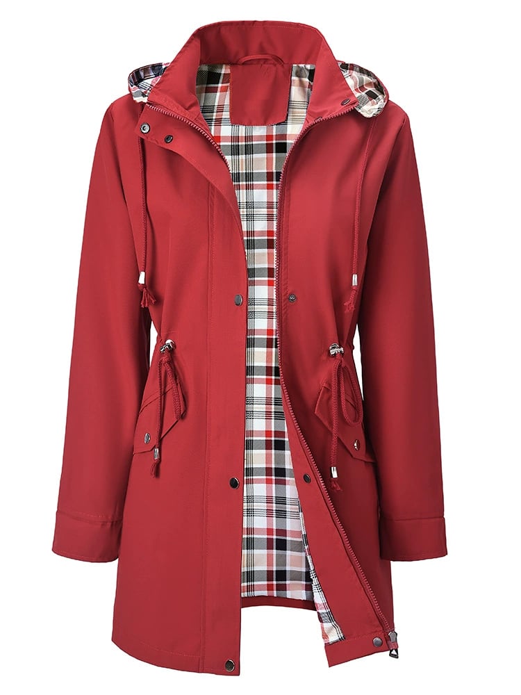 Marilyn™ | Check-Lined Waterproof Coat