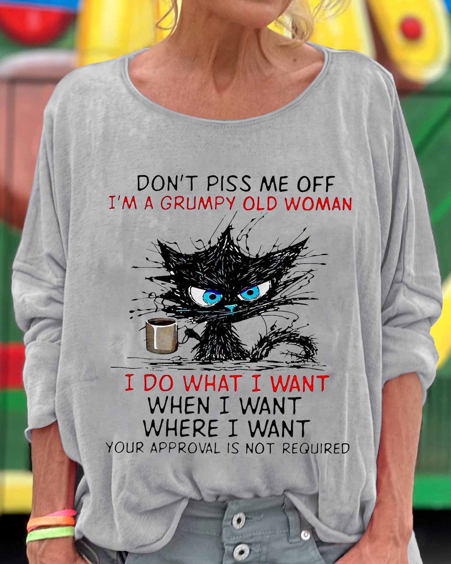 Don't Piss Me Off Printed Crew Neck Women's T-shirt
