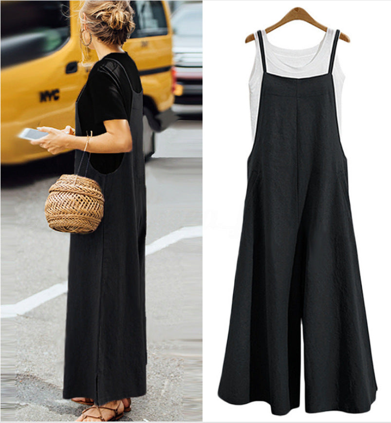 Women's Sleeveless Oversized Casual Jumpsuit