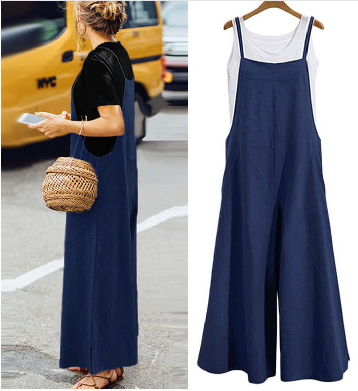 Women's Sleeveless Oversized Casual Jumpsuit