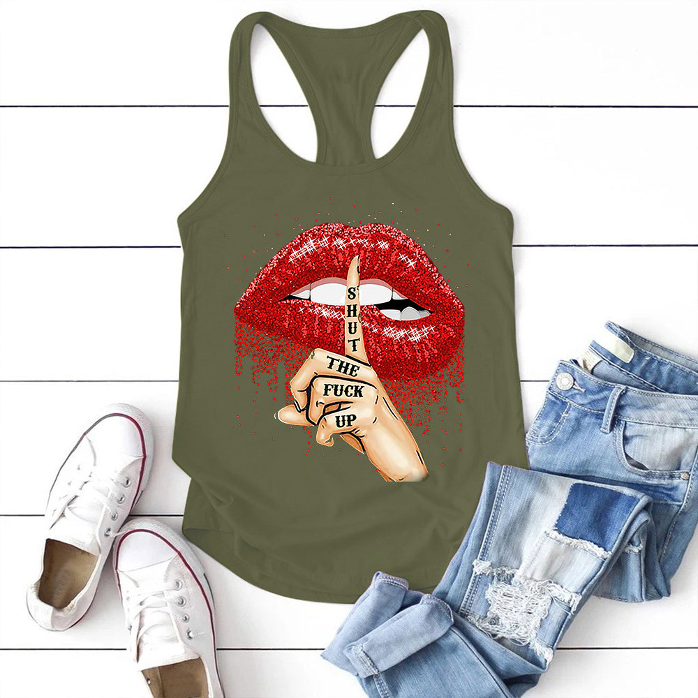 Shut The Fuck Up Print Women's Tank Top