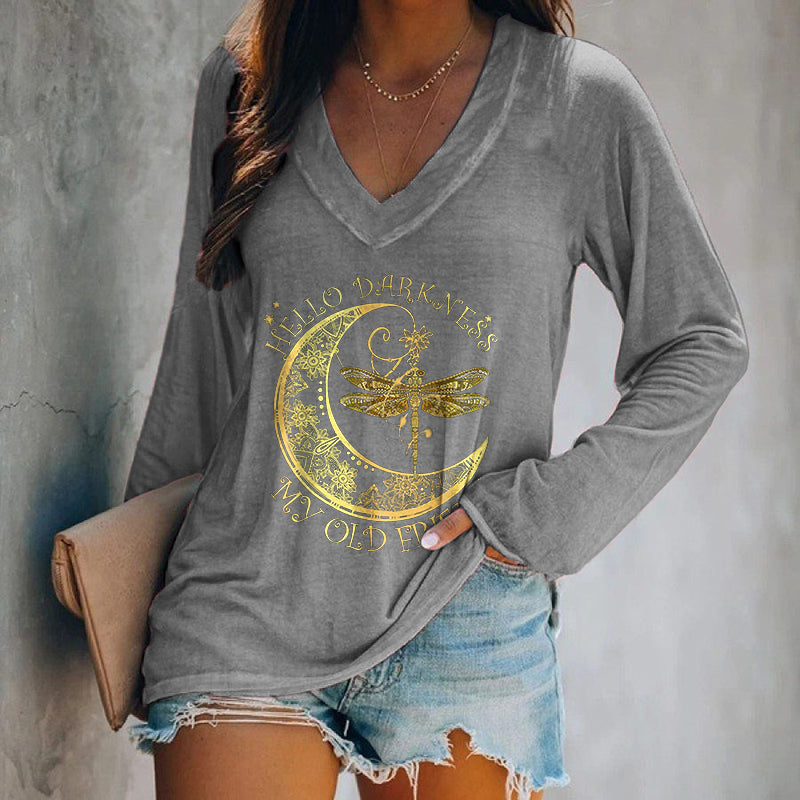 Hello Darkness My Old Friend Printed Women's T-shirt