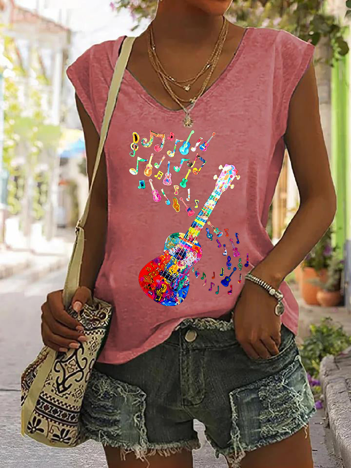 Guitar Sheet Music Print Women's Tank Top