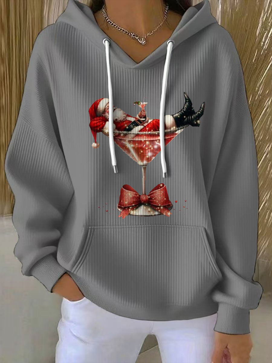 Women's Santa Claus Printed Hoodie