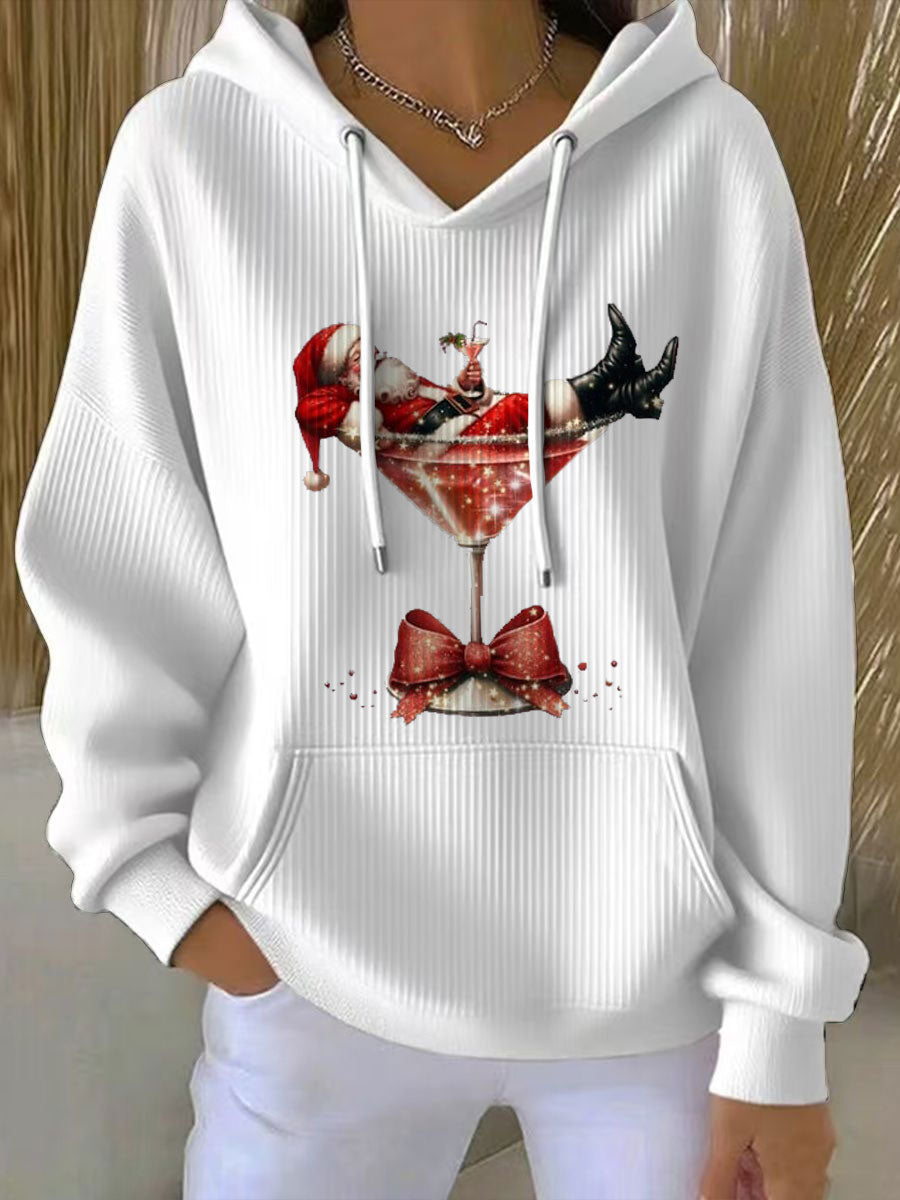 Women's Santa Claus Printed Hoodie