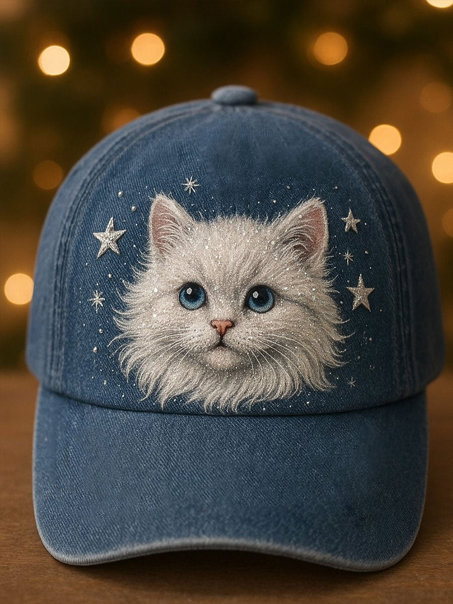 Unisex Cat Art Print Hat