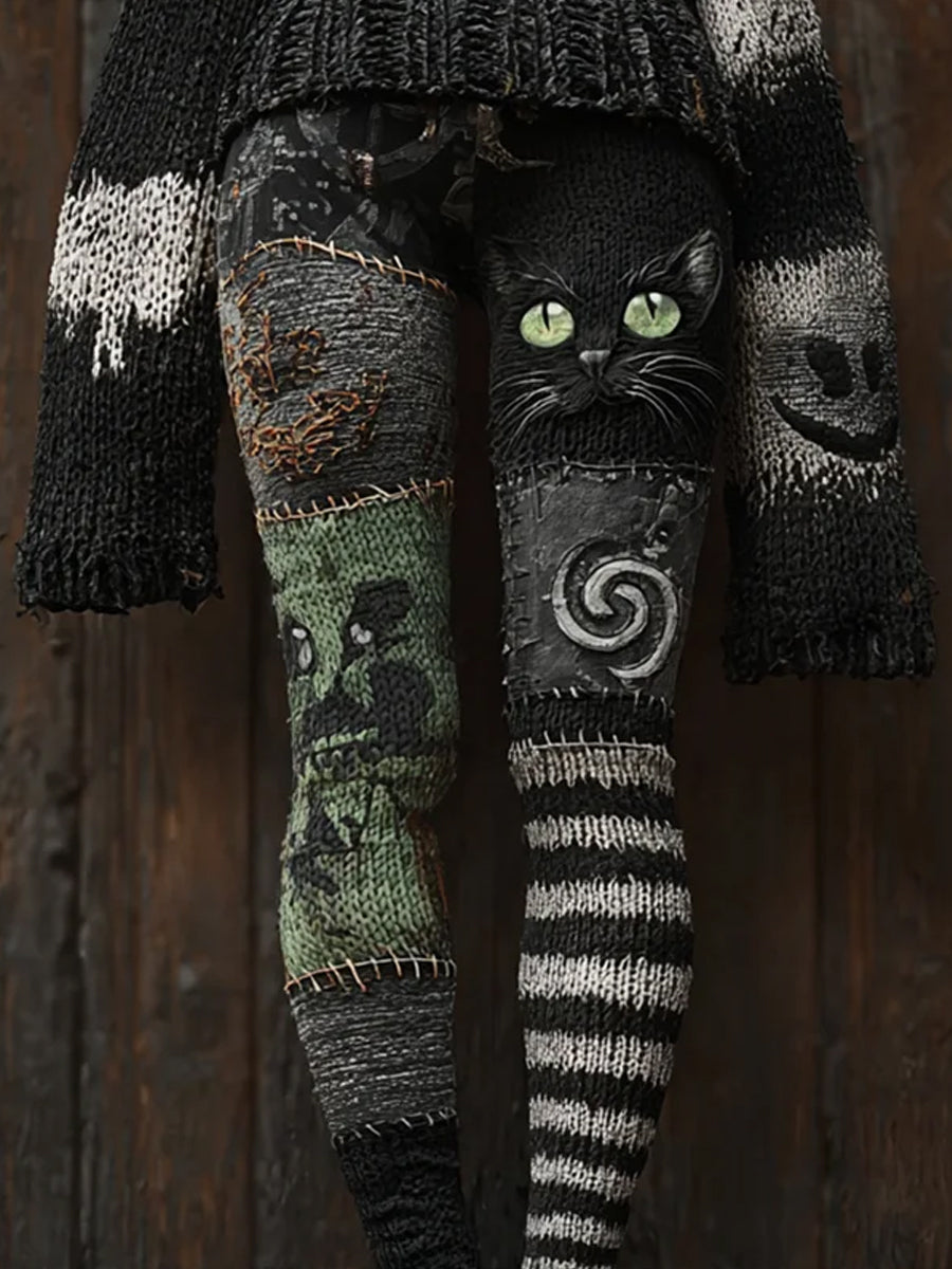 Women's Retro Animal Art Print Comfortable Leggings