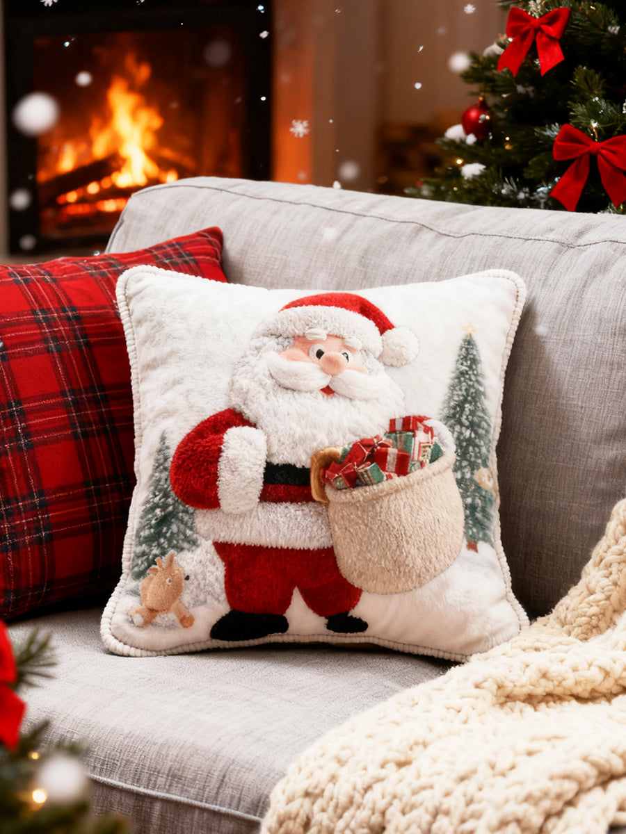 Cute Santa Claus Flannel Blanket for Christmas