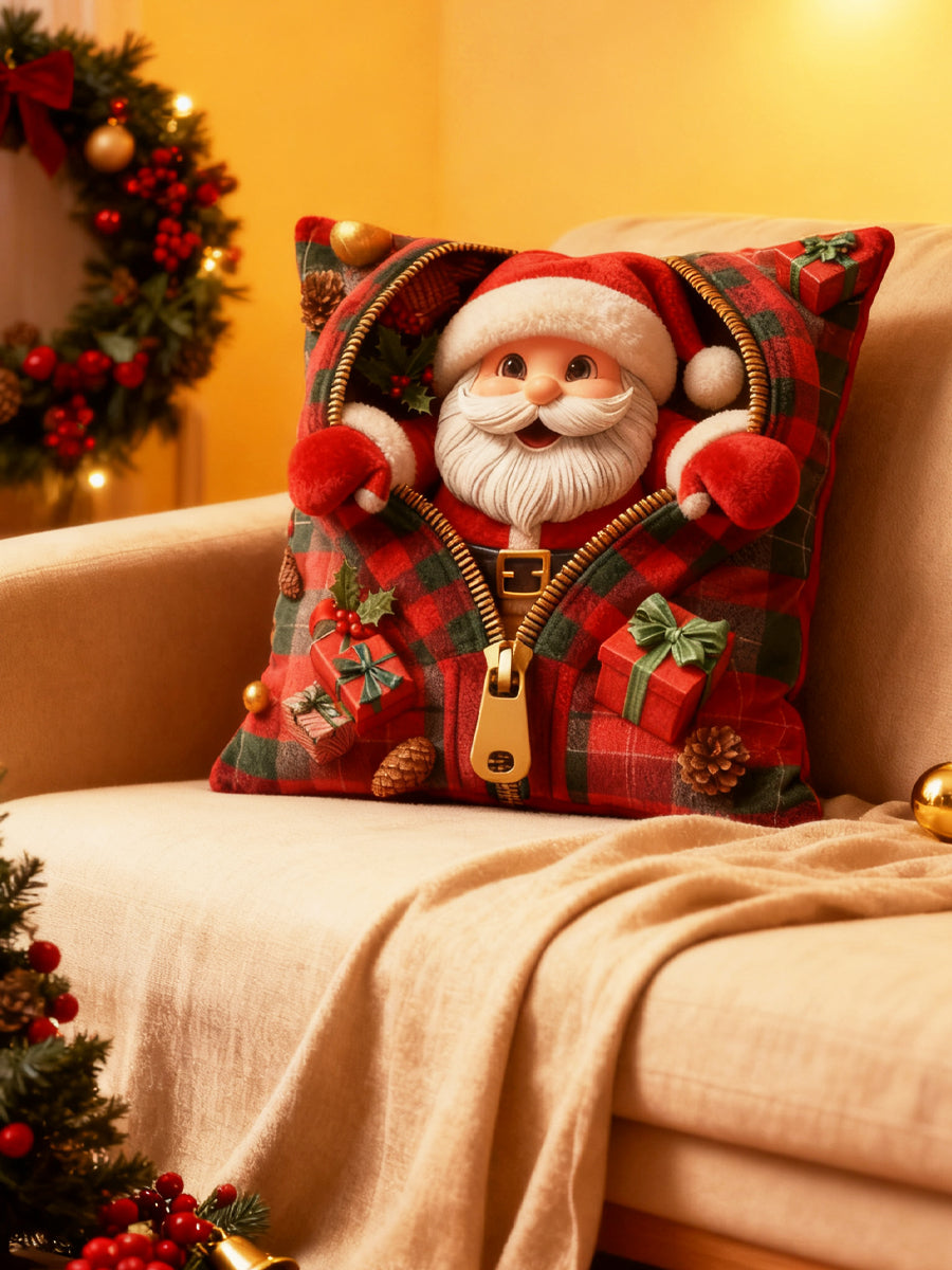 Santa Claus Gift-Delivering Fun Pillow