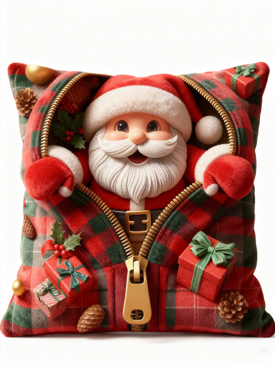 Santa Claus Gift-Delivering Fun Pillow