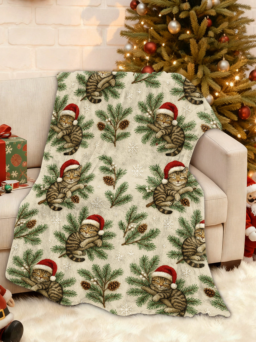 Retro Christmas Patterned Blanket